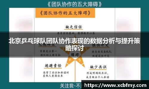 北京乒乓球队团队协作表现的数据分析与提升策略探讨